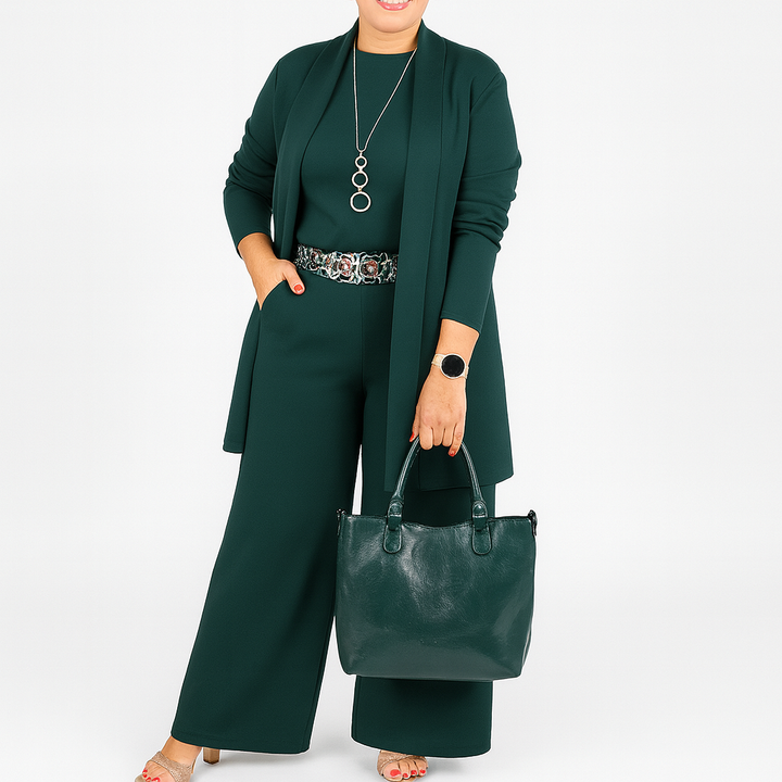 Lucy – Elegante Conjunto de 3 Peças em Stretch