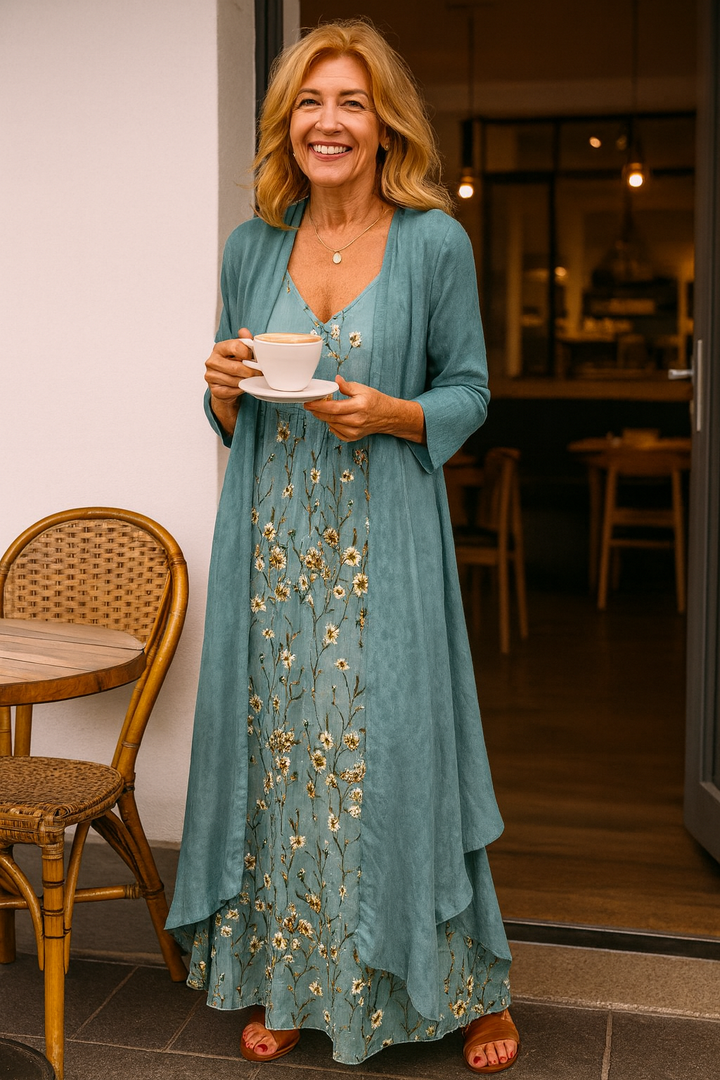 Mariselle | Elegante Conjunto Maxi de Dois Peças