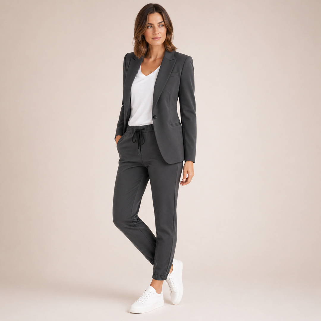 Eva™ | Conjunto Casual com Acento Desportivo
