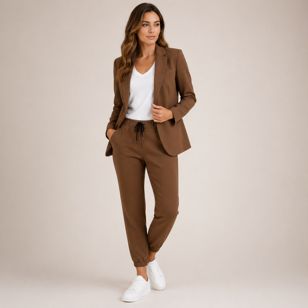 Eva™ | Conjunto Casual com Acento Desportivo