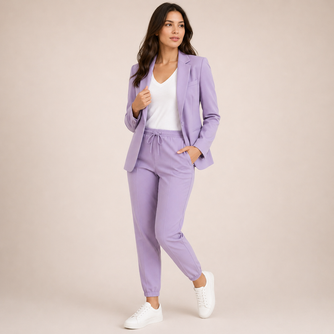 Eva™ | Conjunto Casual com Acento Desportivo