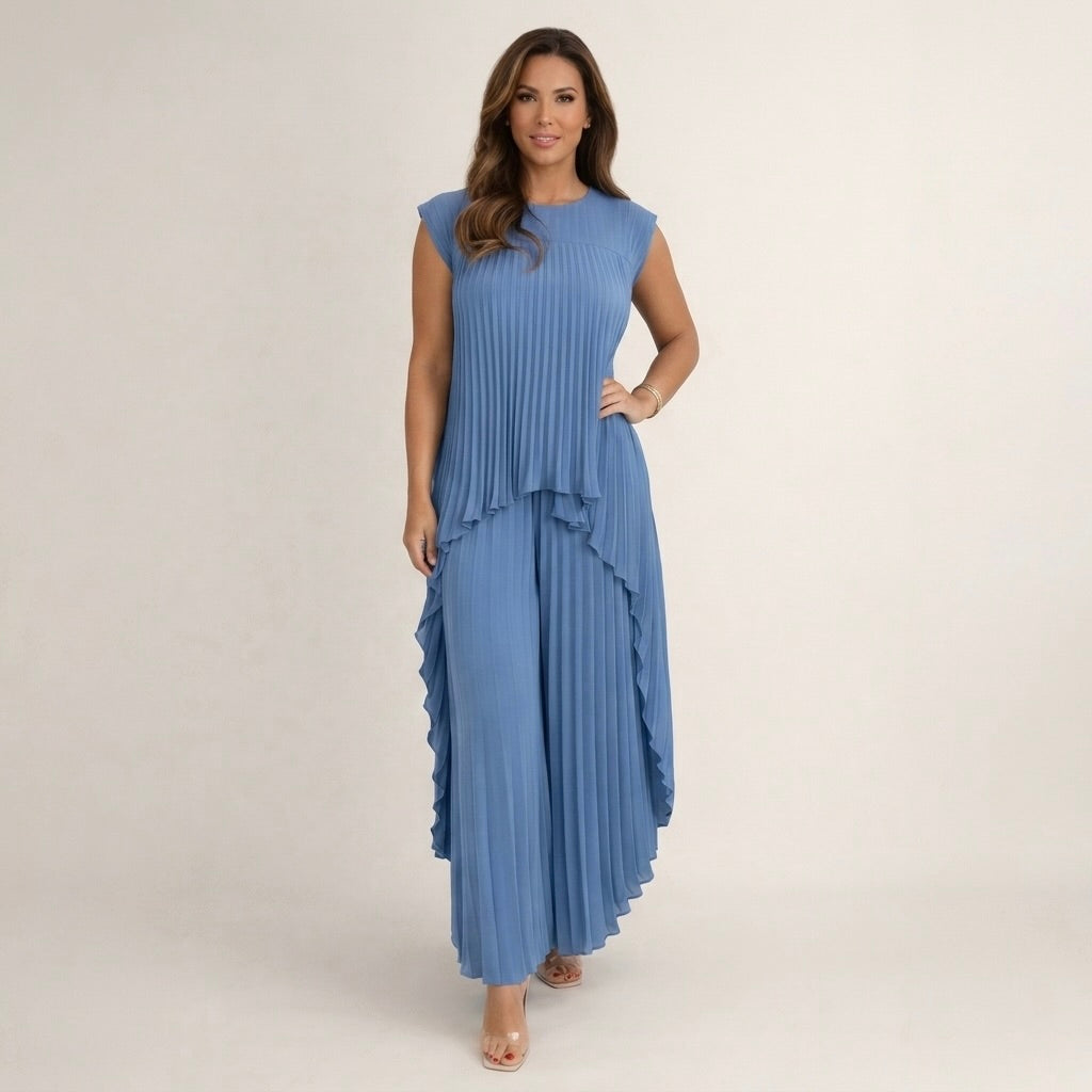 Halina | Conjunto Elegante com Pregas