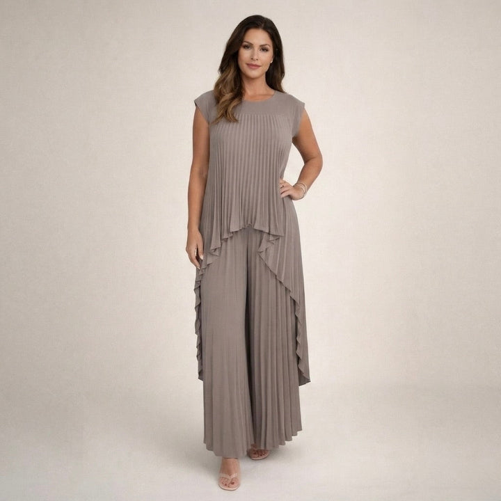 Halina | Conjunto Elegante com Pregas