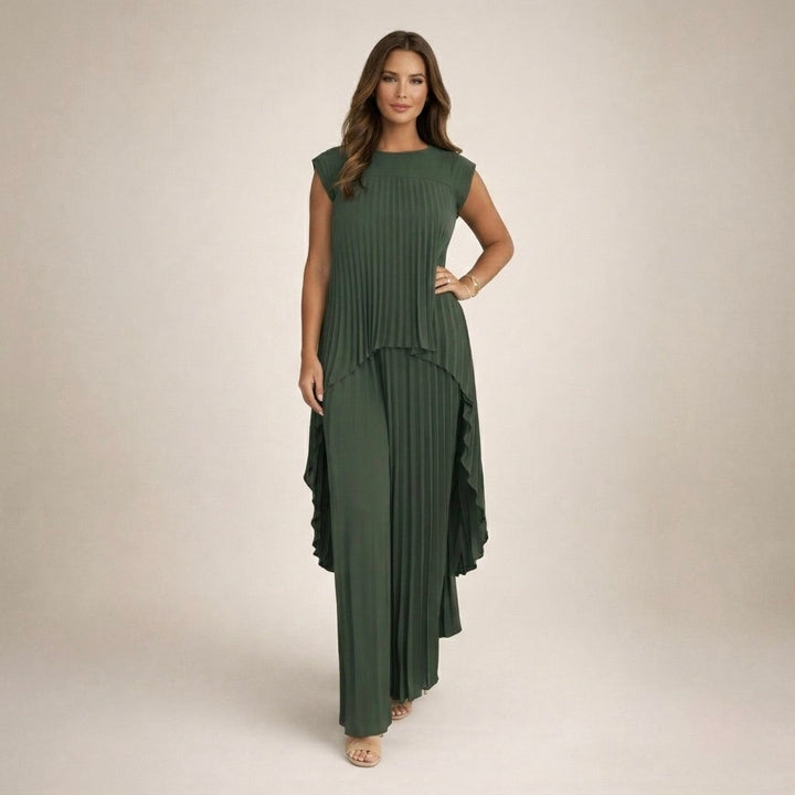Halina | Conjunto Elegante com Pregas