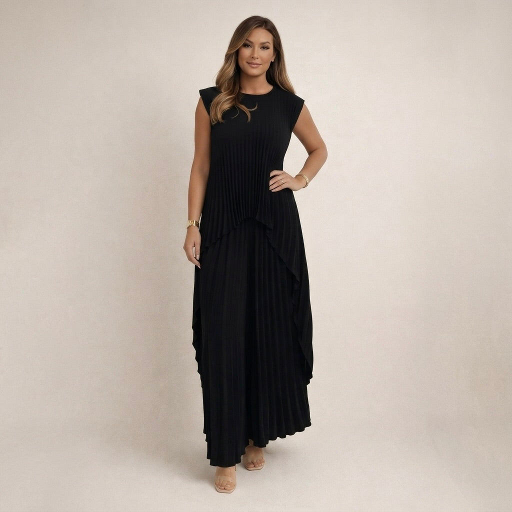 Halina | Conjunto Elegante com Pregas