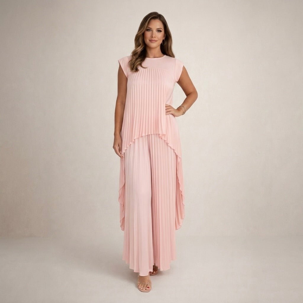 Halina | Conjunto Elegante com Pregas