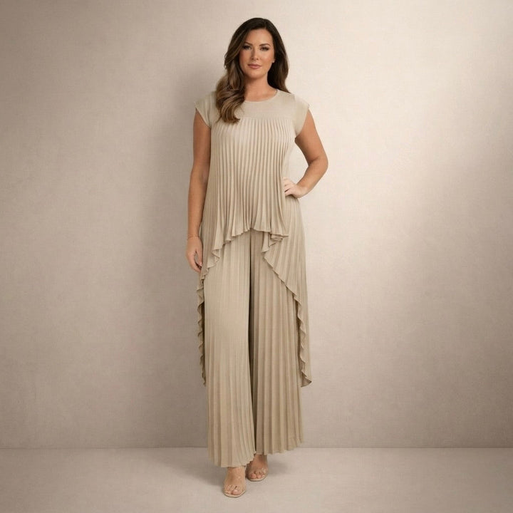Halina | Conjunto Elegante com Pregas