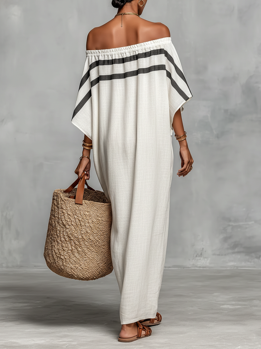 Vestido Maxi Minimalista de Linho