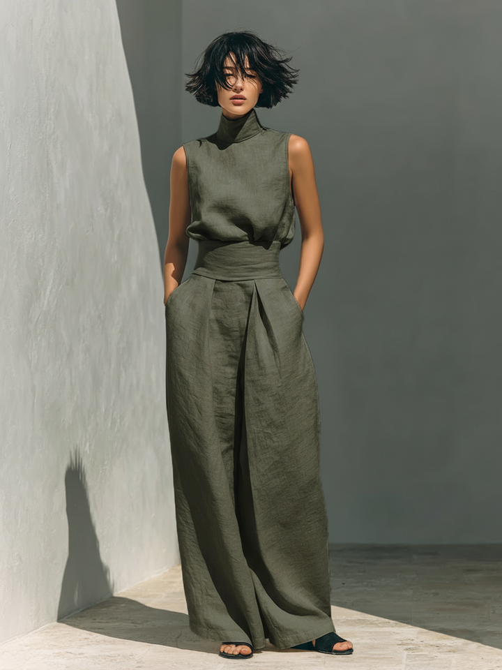Livia – Conjunto Minimalista em Algodão e Linho