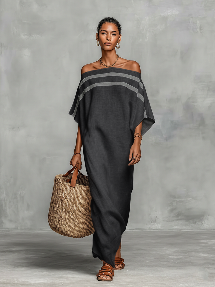 Vestido Maxi de Linho Minimalista