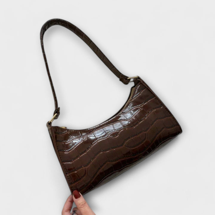 Olivia - Bolsa de Couro Brilhante