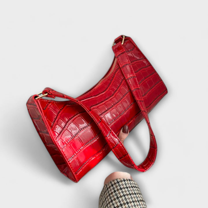 Olivia - Bolsa de Couro Brilhante