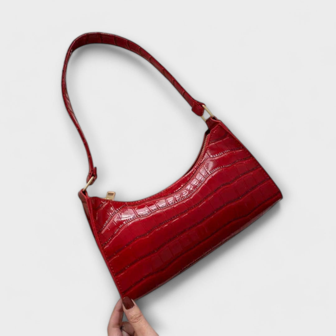 Olivia - Bolsa de Couro Brilhante