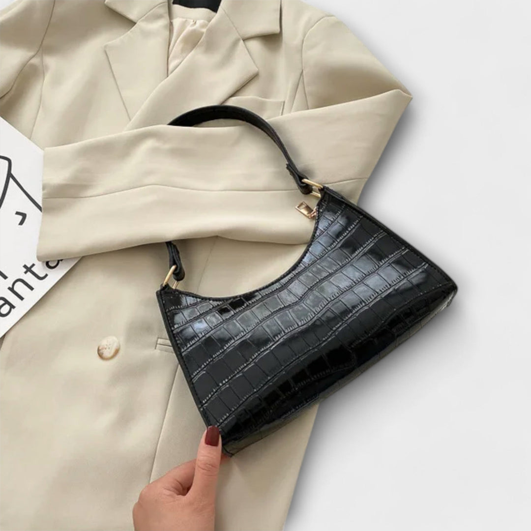 Olivia - Bolsa de Couro Brilhante
