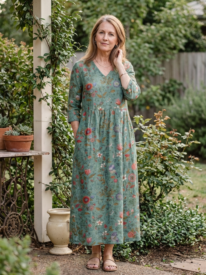 MARINA | VESTIDO MAXI DE FLORES