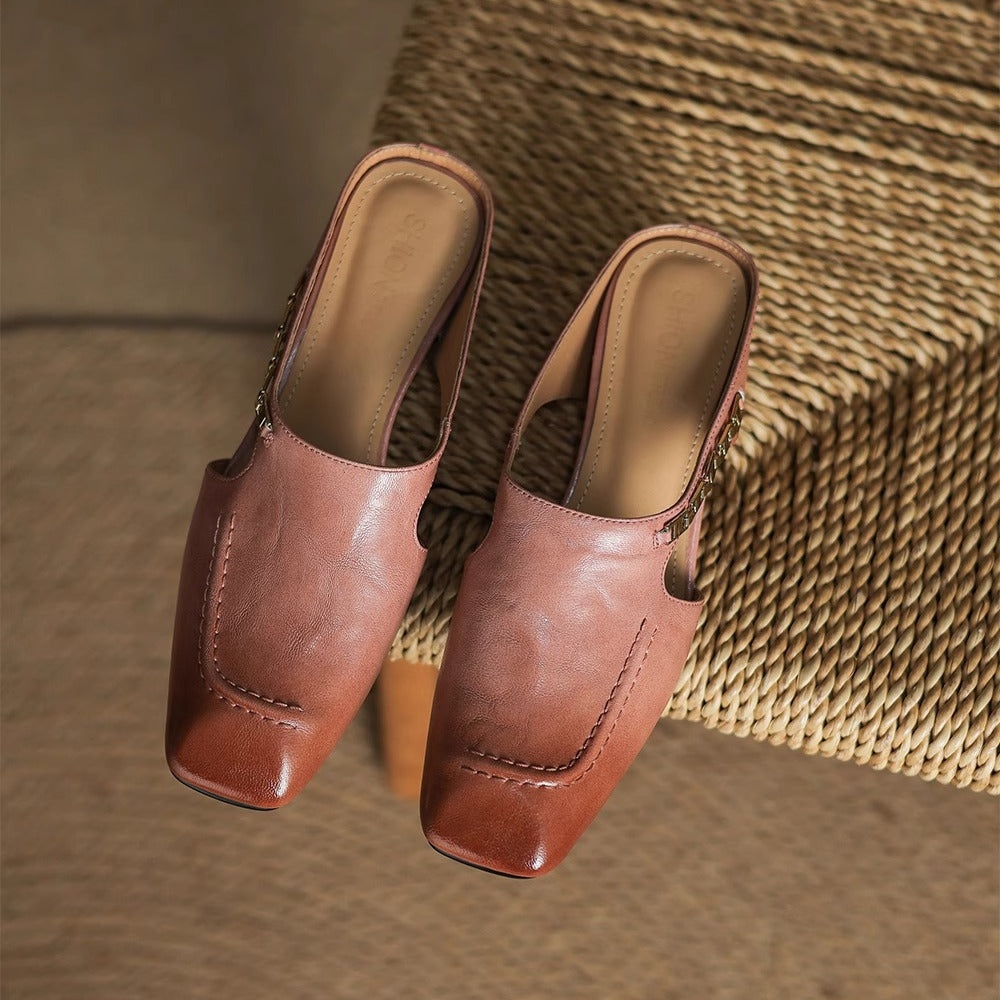 Mules de Couro Avella