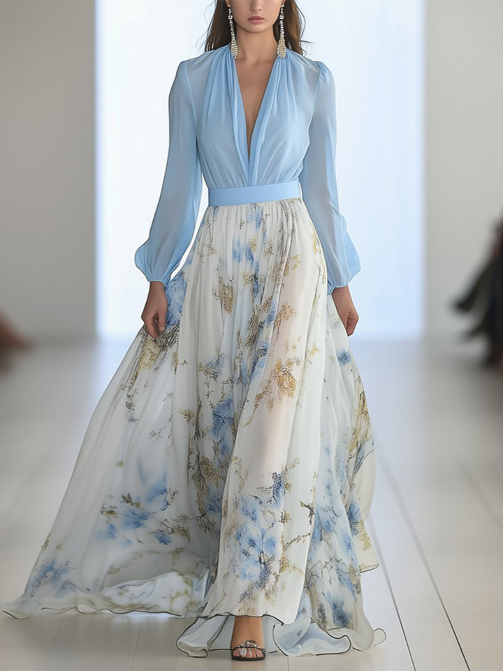 Lindo Maxivestido com Estampado Floral