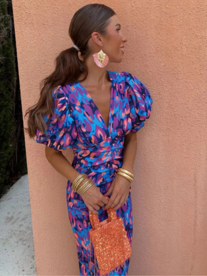 Vestido Midi Plissado Vivo