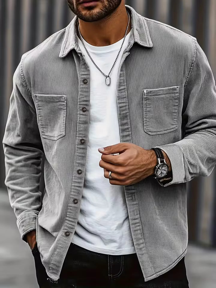 Lukas | Camisa de veludo para homens