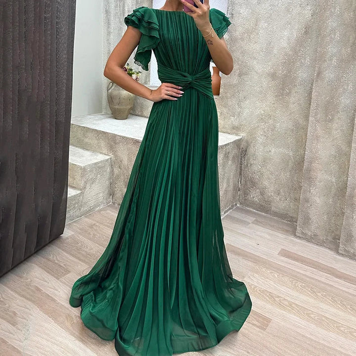 Vestido de noite plissado Rory