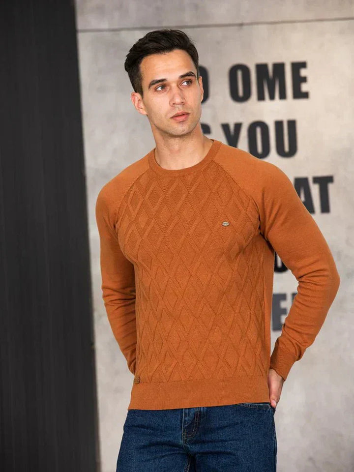 Theodor | Pullover Masculino com Padrão de Losangos