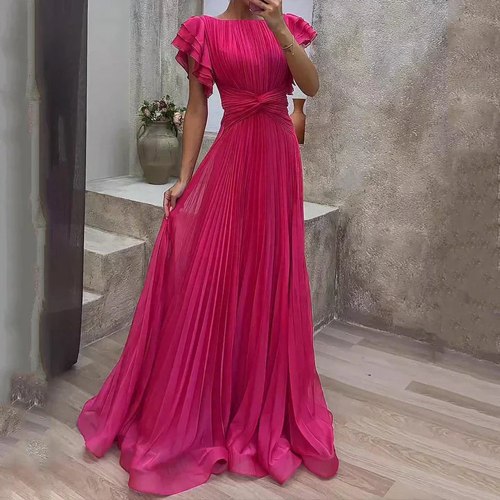 Vestido de noite plissado Rory