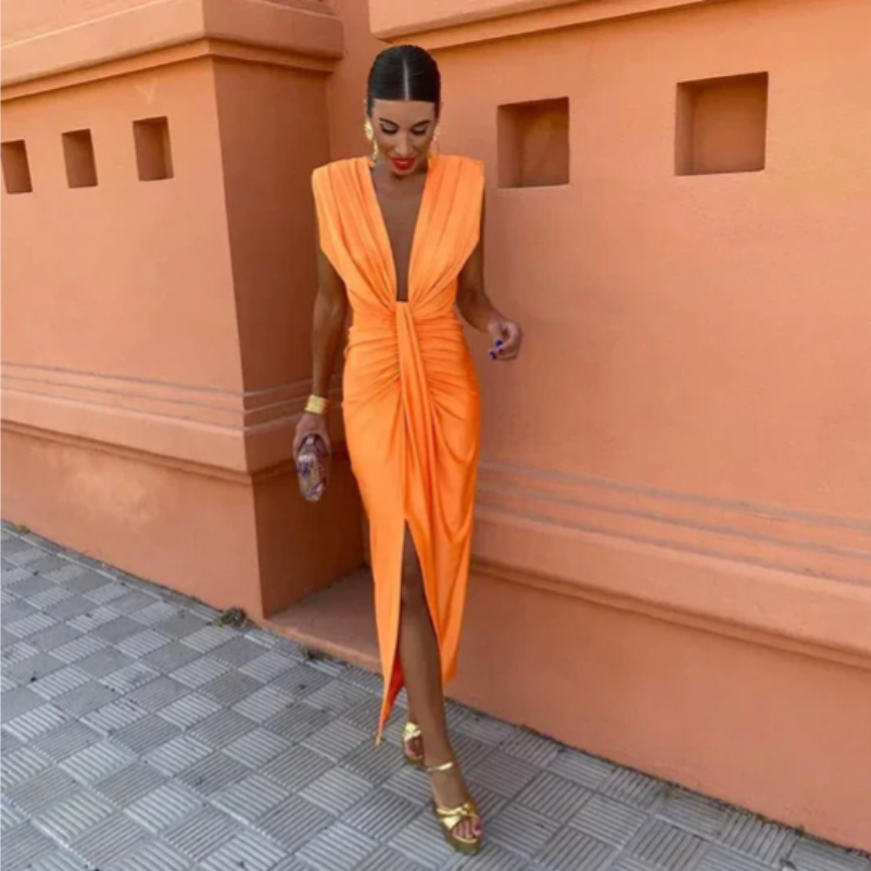 Vestido Plissado Elegante