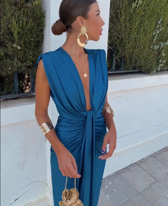 Vestido Plissado Elegante