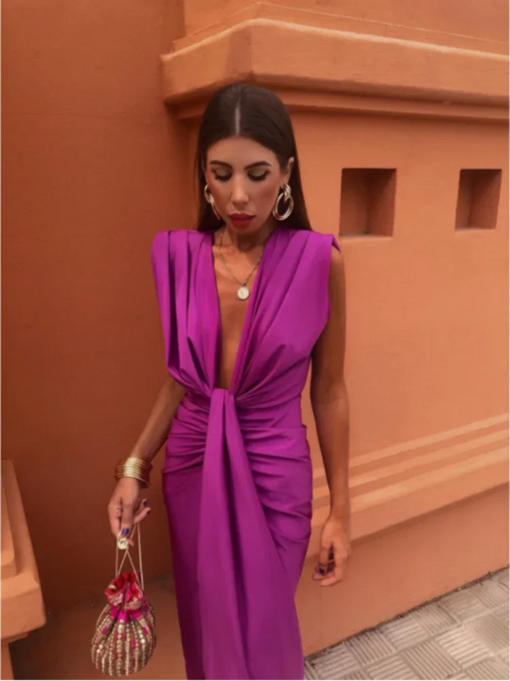 Vestido Plissado Elegante