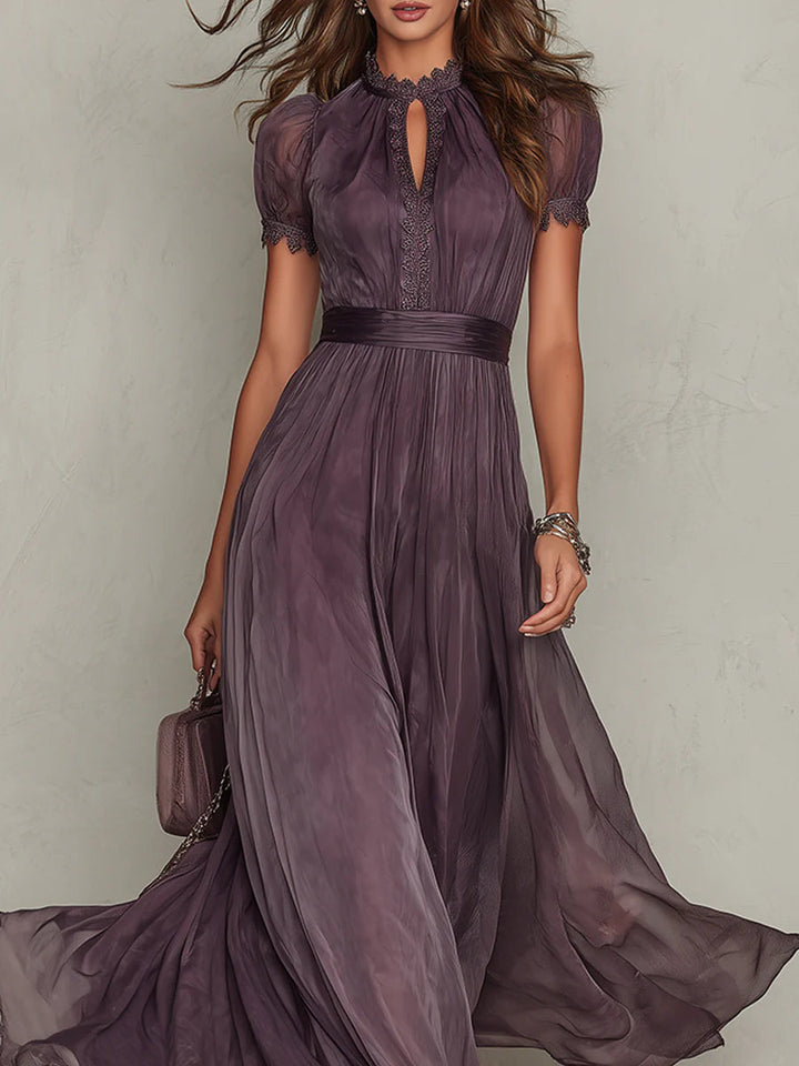 Ashley | Vestido Maxi Chiffon Vintage Elegante