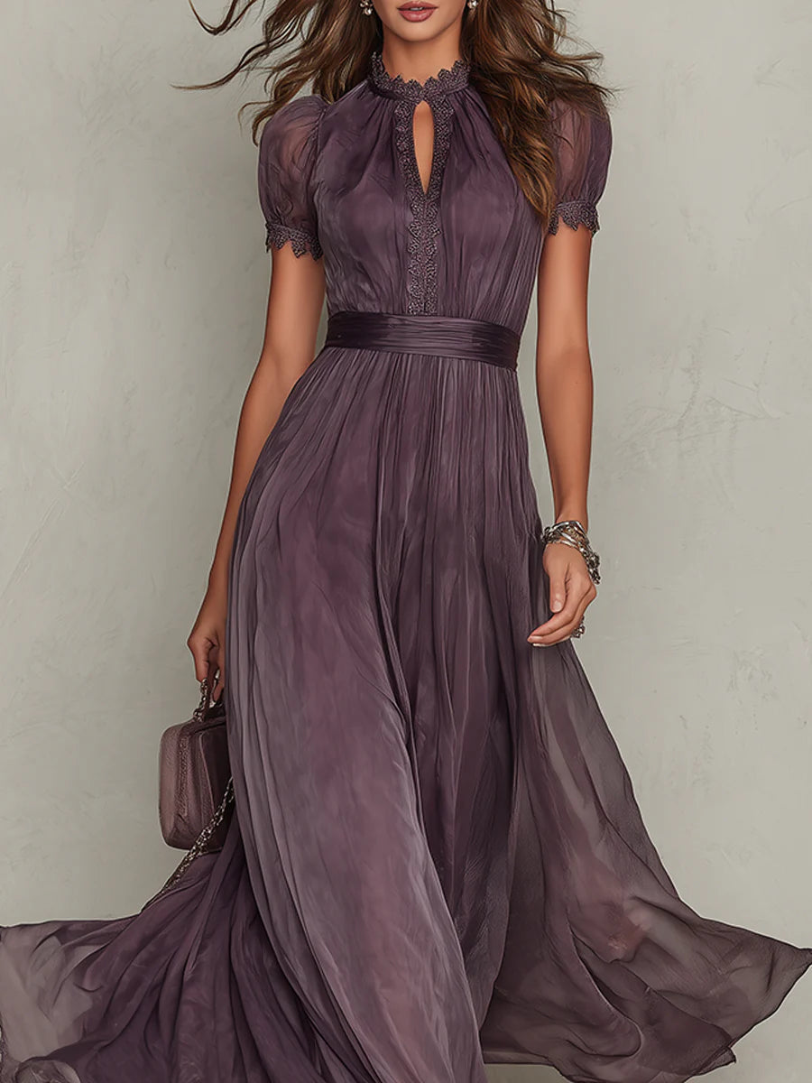 Ashley | Vestido Maxi Chiffon Vintage Elegante