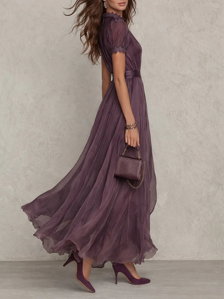 Ashley | Vestido Maxi Chiffon Vintage Elegante