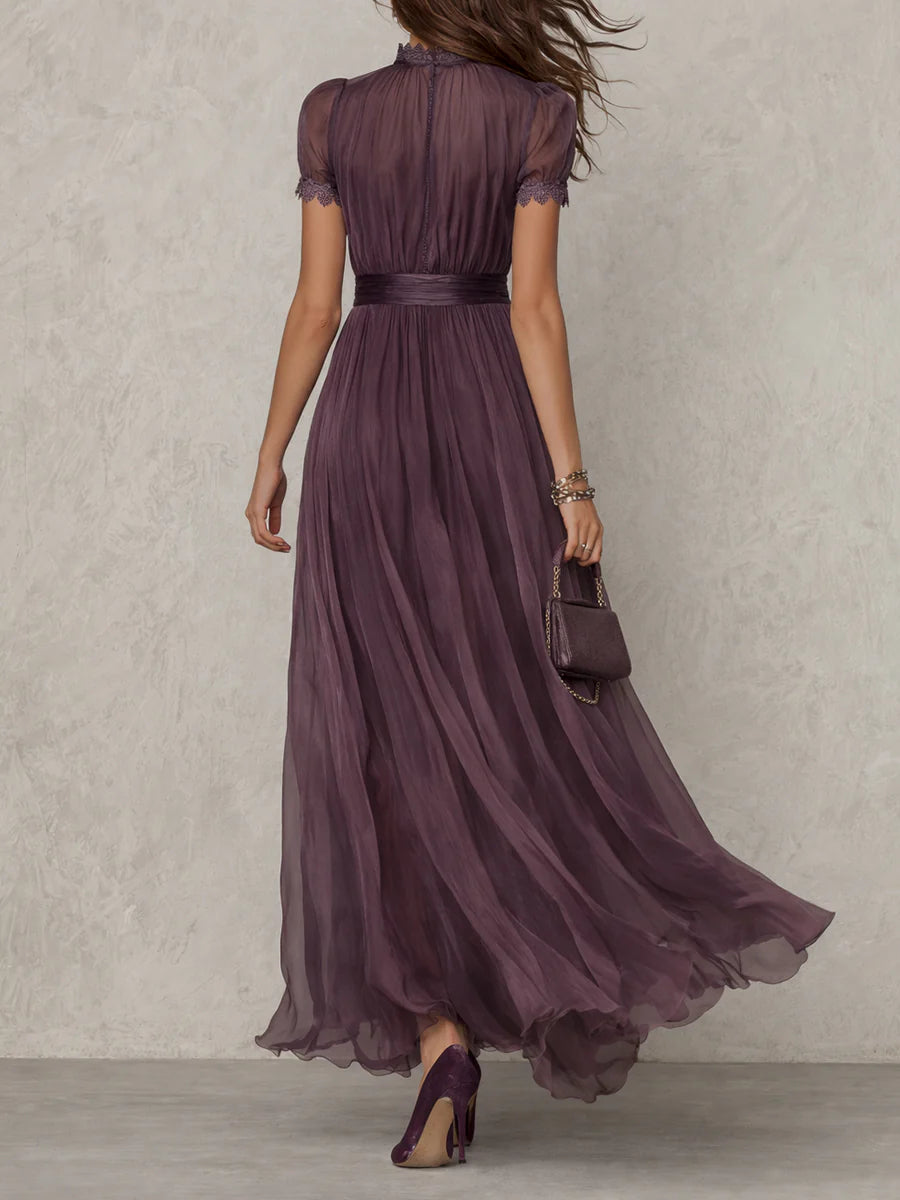 Ashley | Vestido Maxi Chiffon Vintage Elegante