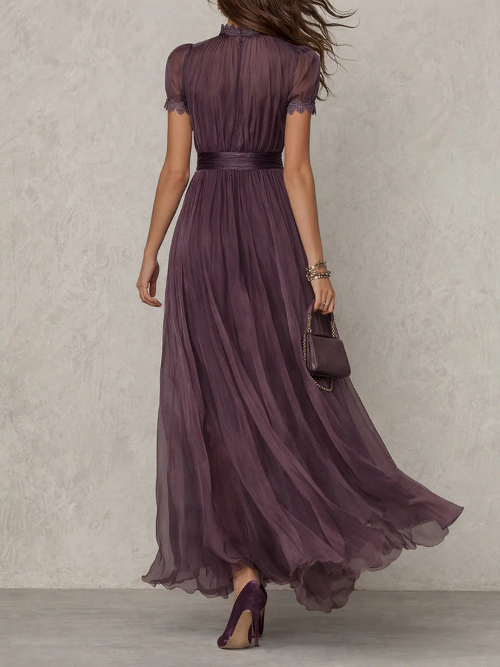 Ashley | Vestido Maxi Chiffon Vintage Elegante
