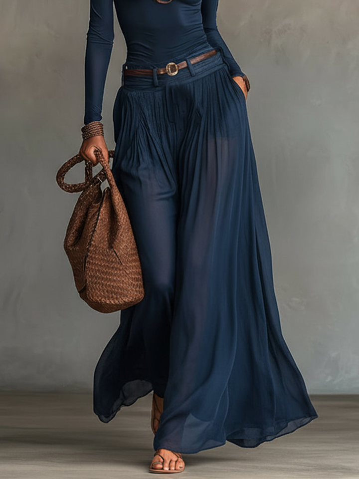 Lore | Conjunto de Top de Um Ombro e Saia em Azul Marinho