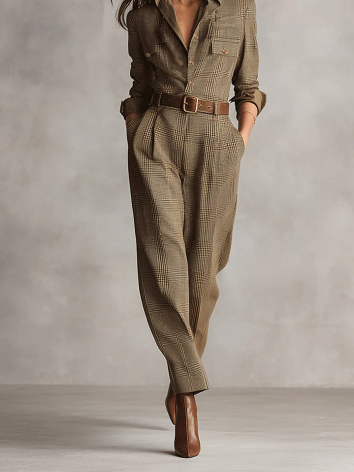 Lucinda – Macacão de Tweed Elegante