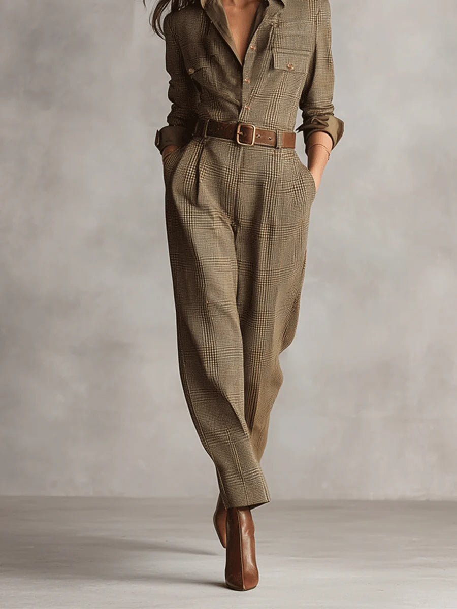 Lucinda – Macacão de Tweed Elegante