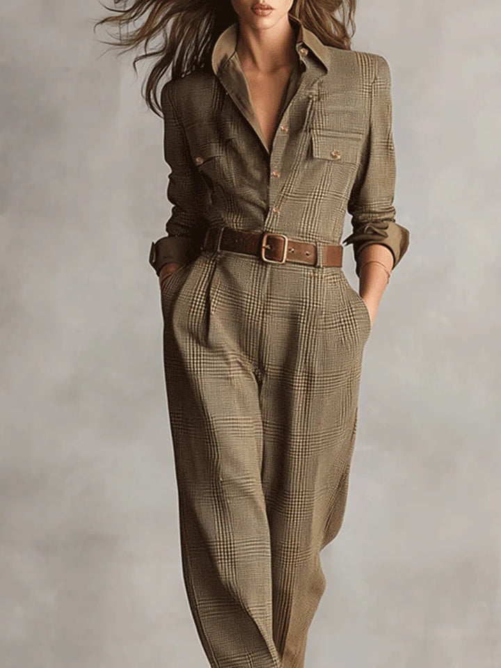 Lucinda – Macacão de Tweed Elegante
