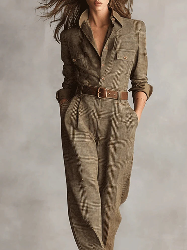 Lucinda – Macacão de Tweed Elegante