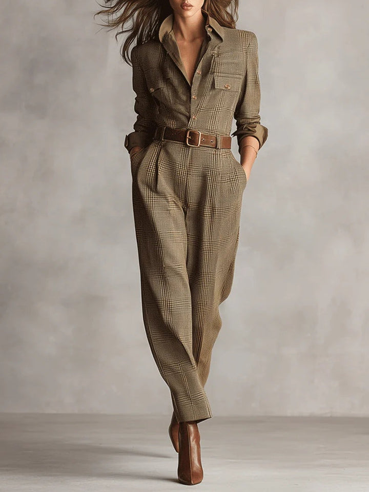 Lucinda – Macacão de Tweed Elegante