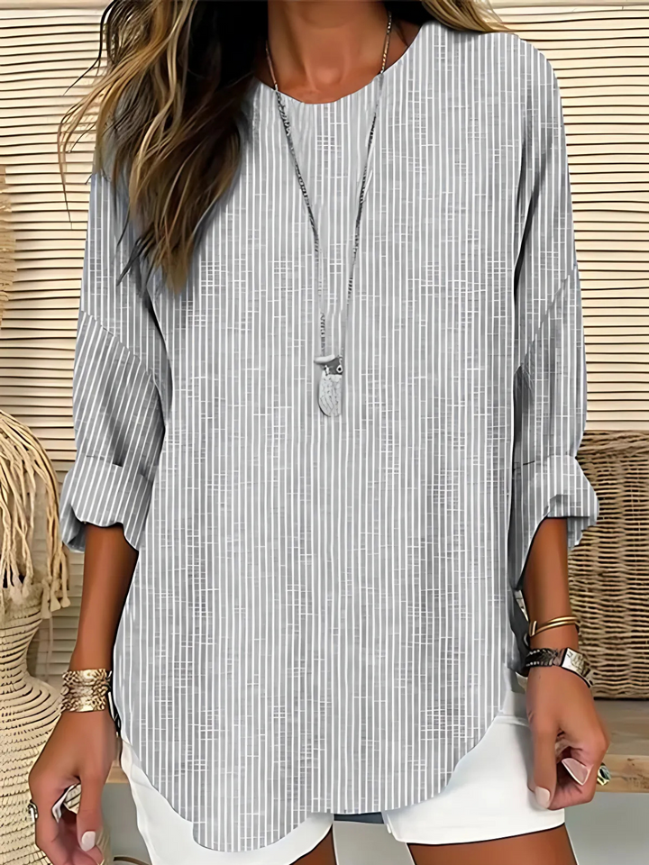 Olivia | Blusa riscada e trendy