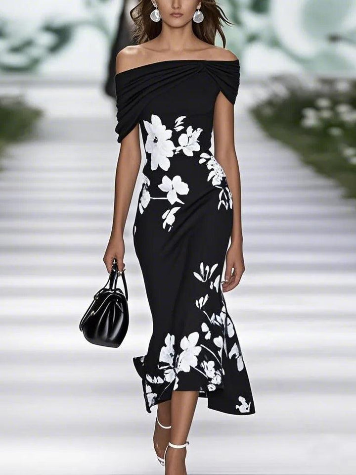 Frederique | Vestido elegante com estampa floral