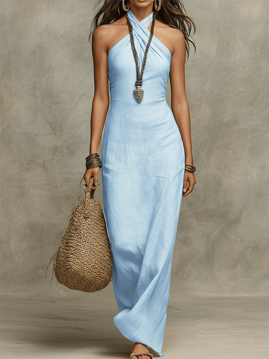 Elena | Vestido Maxi Vintage Elegante