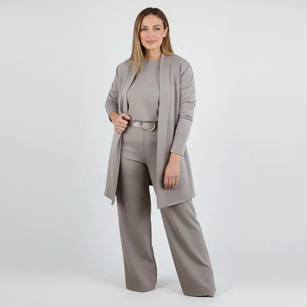 Lucy – Elegante Conjunto de 3 Peças em Stretch