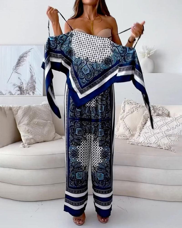 Helen | Conjunto de Top e Calças Estiloso Pronto para Férias