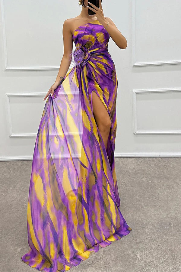 Vestido Drapado Vibrante
