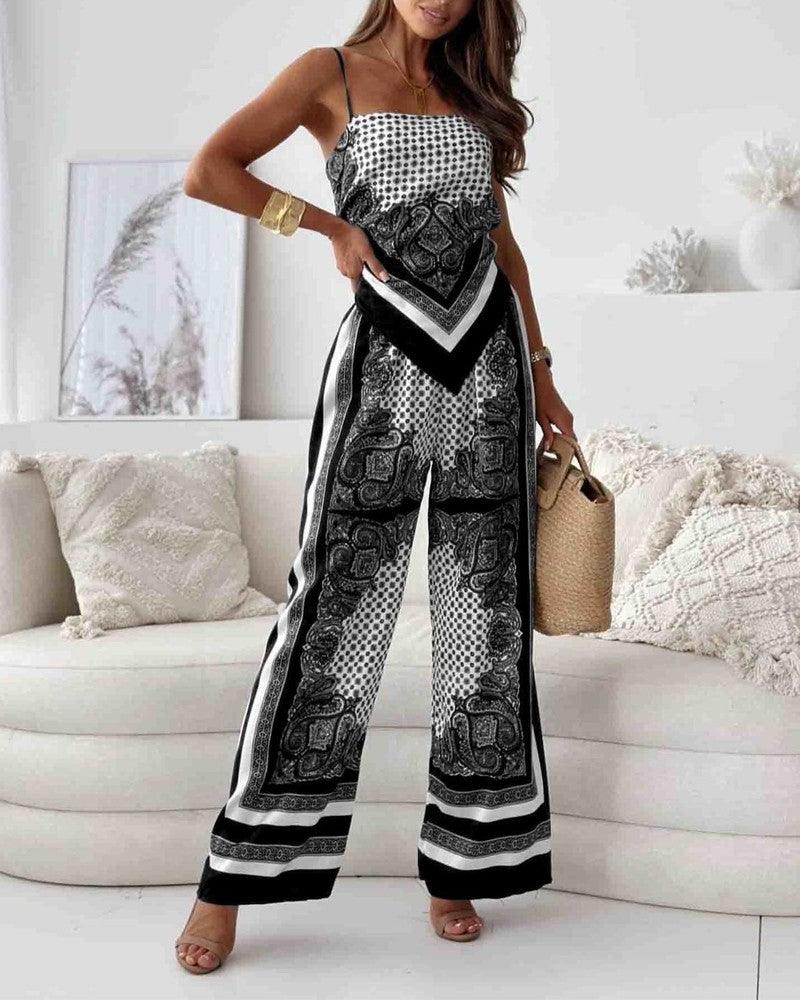 Helen | Conjunto de Top e Calças Elegante para Férias