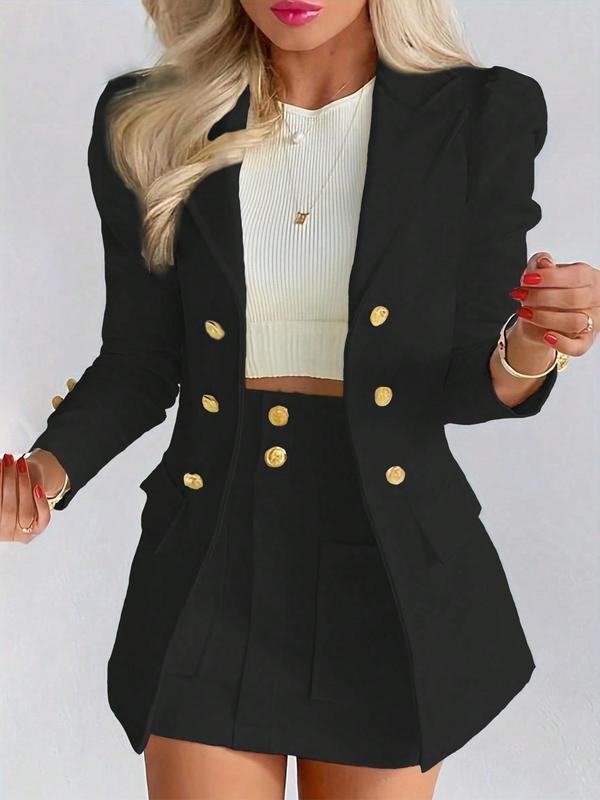 Erin - Elegante Conjunto de Blazer e Saia em Dois Peças