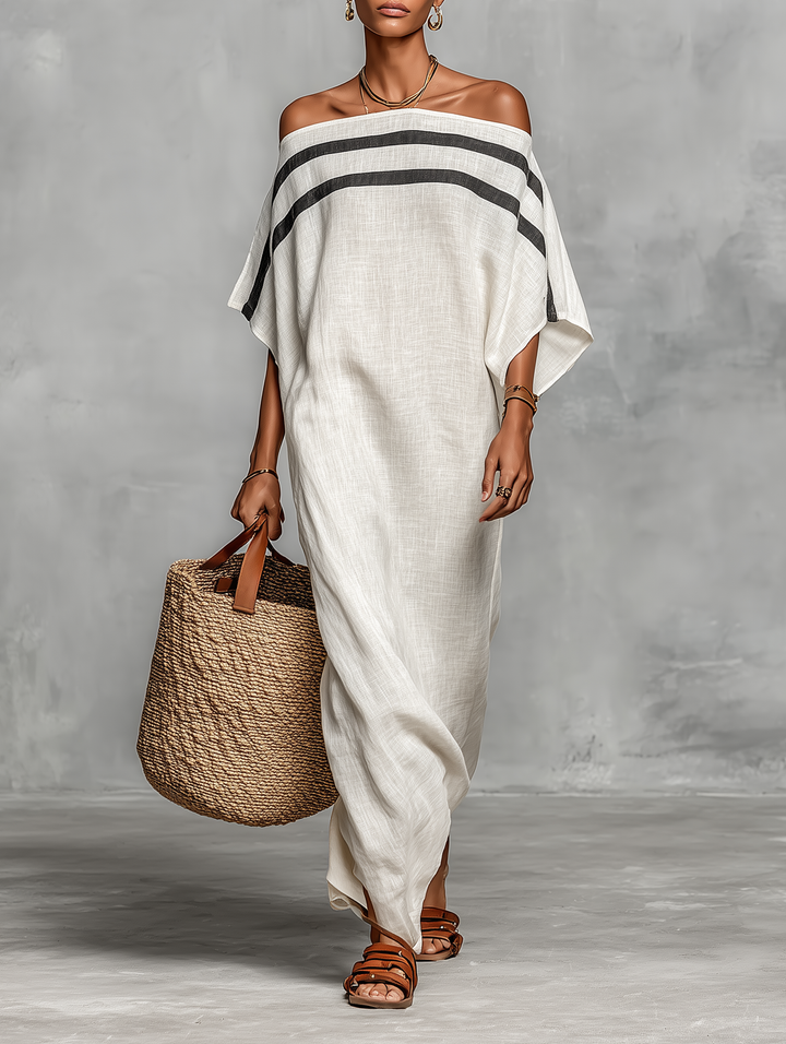 Vestido Maxi Minimalista de Linho
