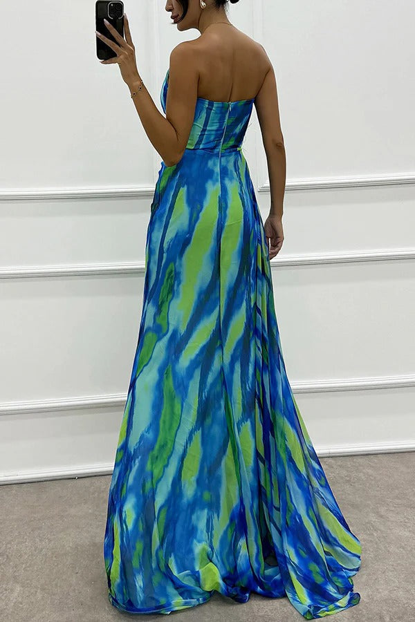 Vestido Drapado Vibrante